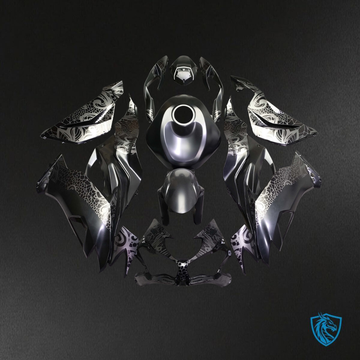 Kawasaki ZX6R (2019-2023) Gloss Black Tribal - Custom ABS Fairing Kit