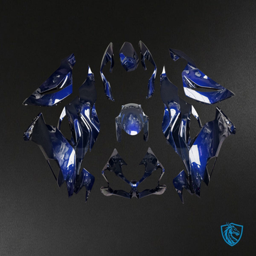 Kawasaki ZX6R (2019-2023) Gloss Blue Carbon Fiber Fairings Kit - Aftermarket ABS Bodywork