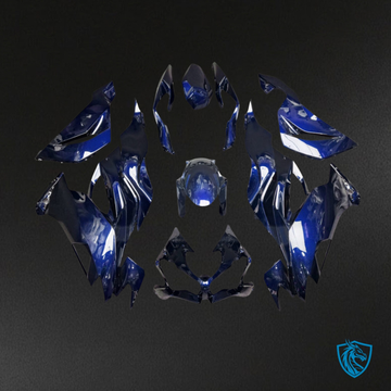Kawasaki ZX6R (2019-2023) Gloss Blue Carbon Fiber - MERGEment Motorcycle Fairings Kit