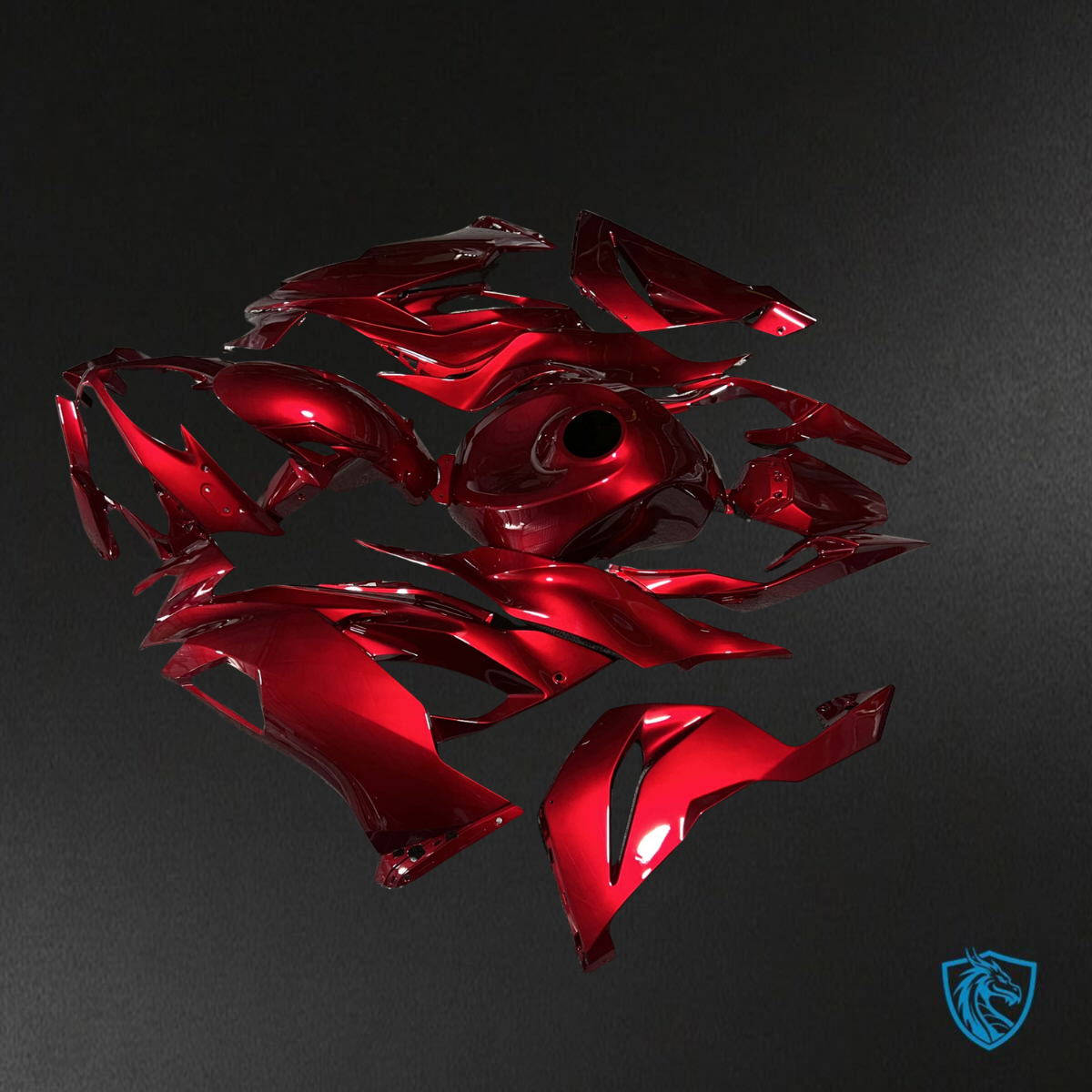 Kawasaki ZX6R (2019-2023) Gloss Candy Red Fairings Kit - Aftermarket ABS Bodywork