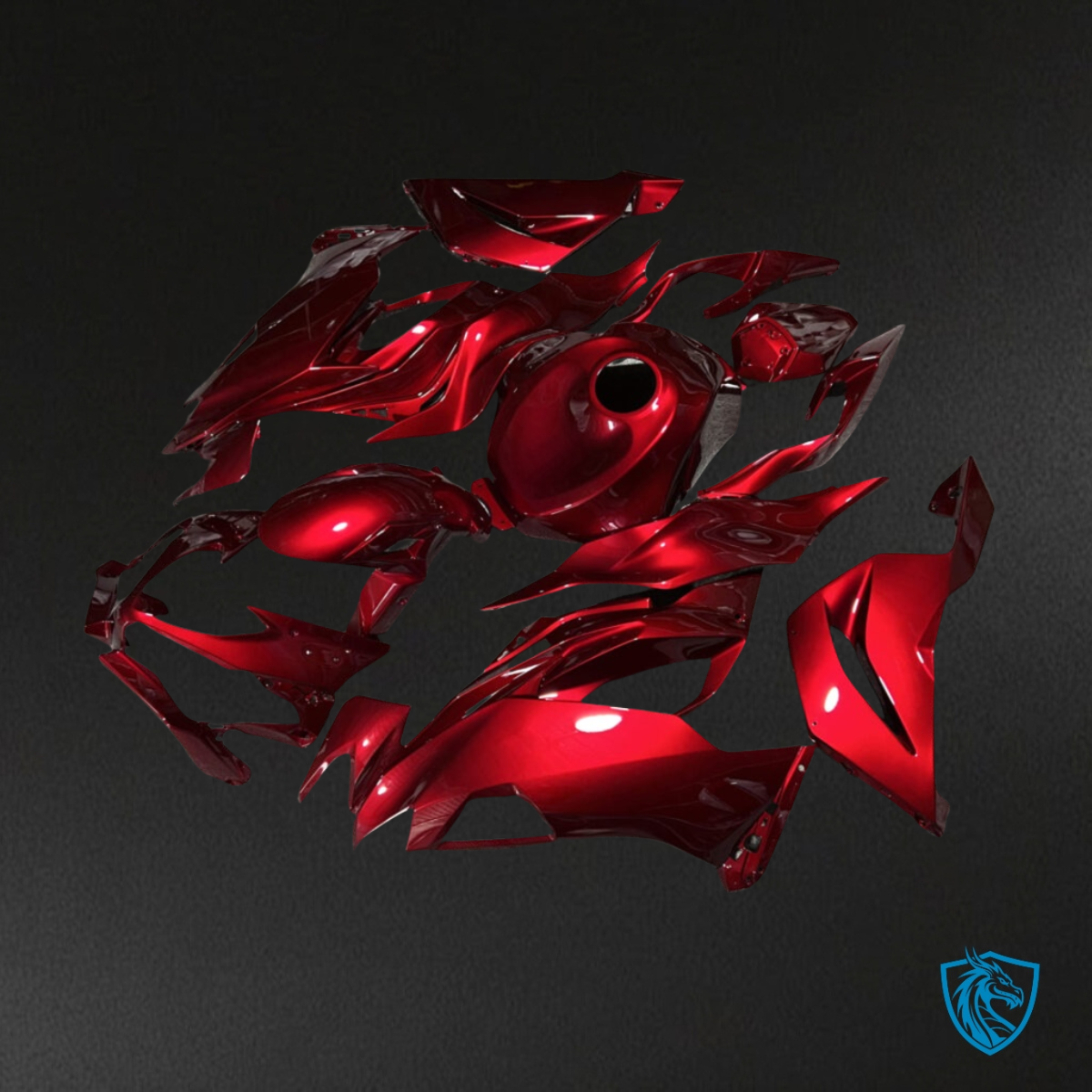 Kawasaki ZX6R (2019-2023) Gloss Candy Red - MERGEment Motorcycle Fairings Kit