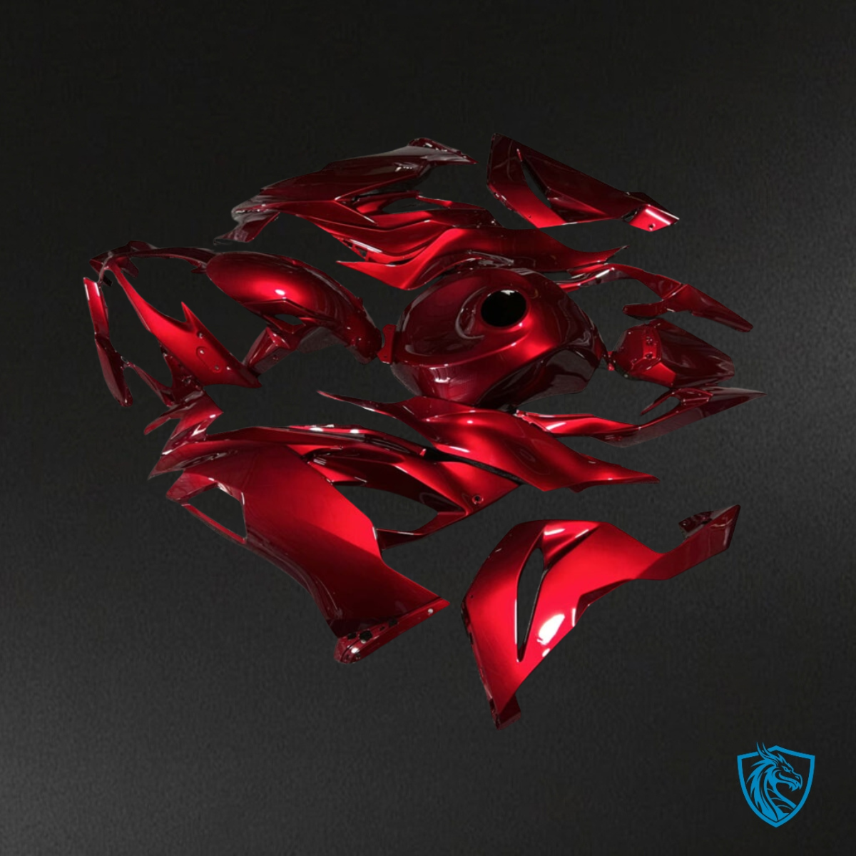 Kawasaki ZX6R (2019-2023) Gloss Candy Red - MERGEment Motorcycle Fairings Kit