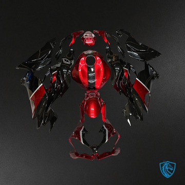 Kawasaki ZX6R (2019-2023) Gloss Candy Red & Black - Replacement Motorcycle Fairings Kit