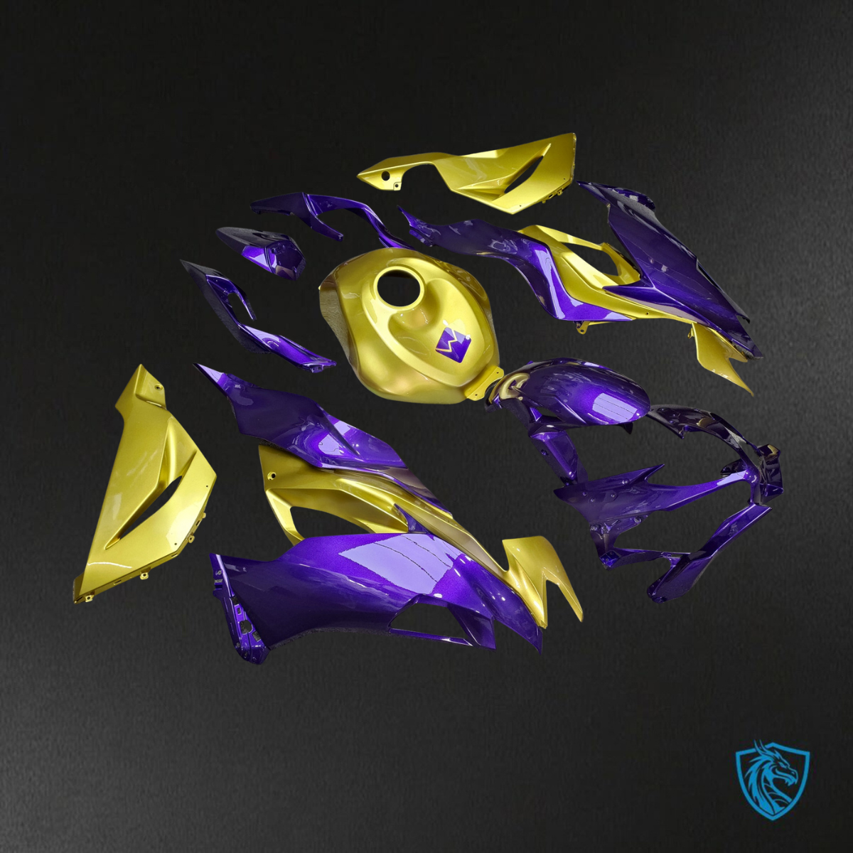 Kawasaki ZX6R (2019-2023) Gloss Purple & Gold - Replacement Motorcycle Fairings Kit