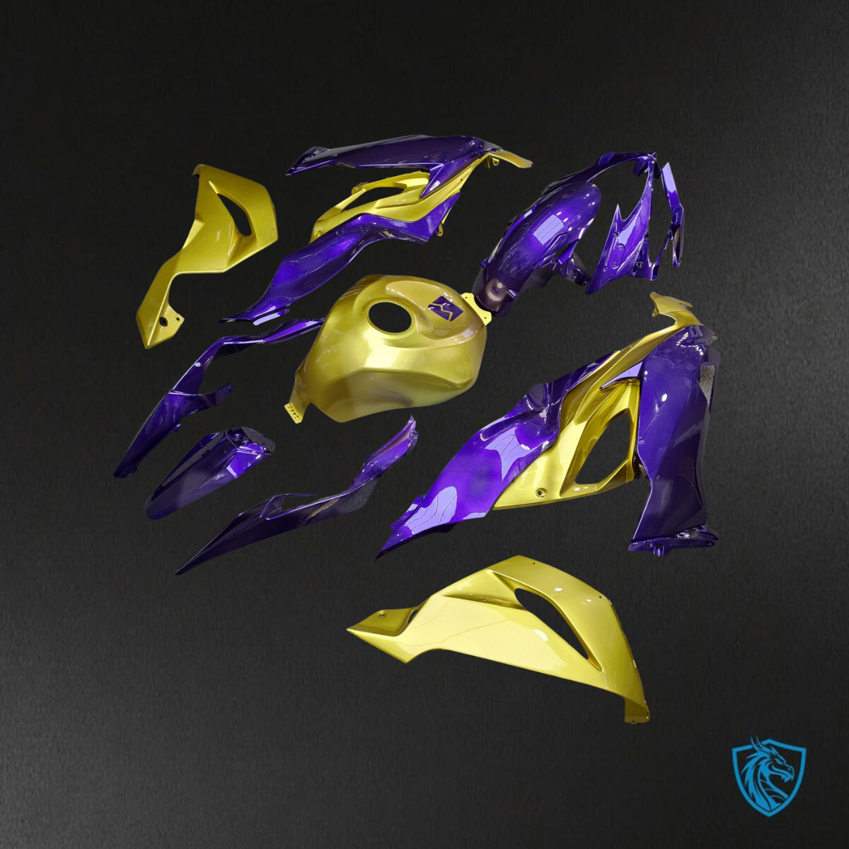 Kawasaki ZX6R (2019-2023) Gloss Purple & Gold - Replacement Motorcycle Fairings Kit