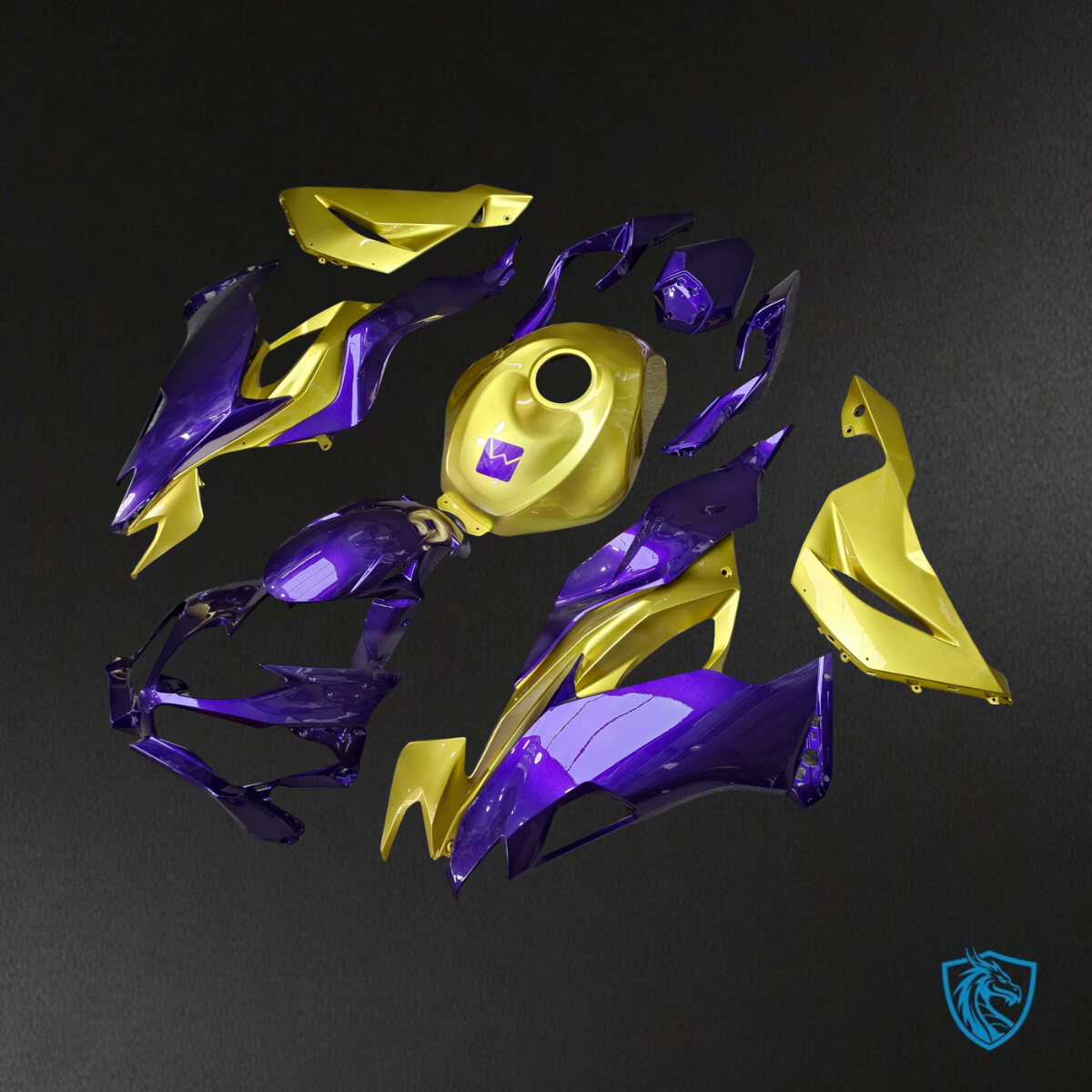 Kawasaki ZX6R (2019-2023) Gloss Purple & Gold - Replacement Motorcycle Fairings Kit