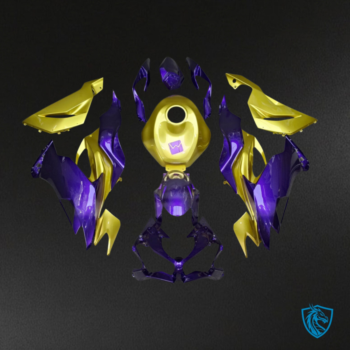 Kawasaki ZX6R (2019-2023) Purple & Gold - MERGEment Motorcycle Fairings Kit