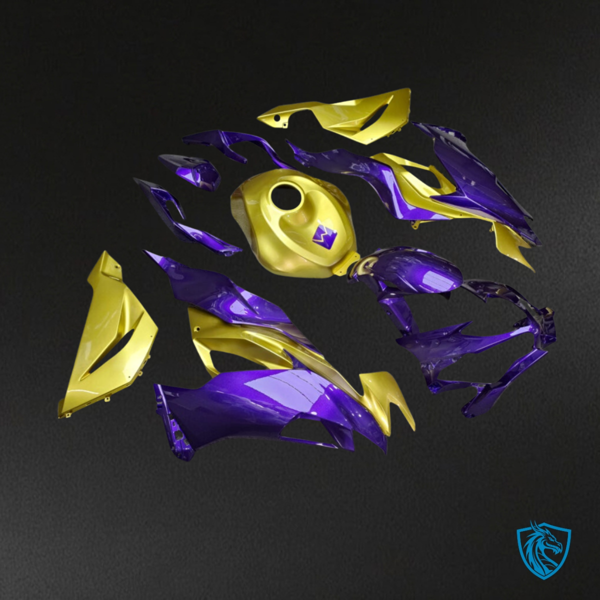 Kawasaki ZX6R (2019-2023) Purple & Gold - MERGEment Motorcycle Fairings Kit