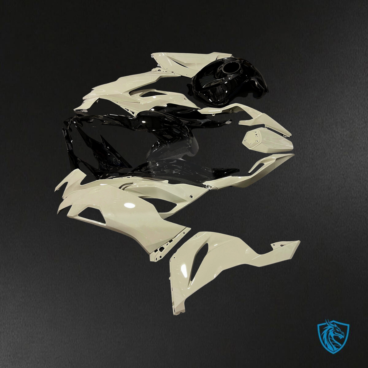 Kawasaki ZX6R (2019-2023) Gloss Desert Tan & Black - Custom ABS Fairing Kit