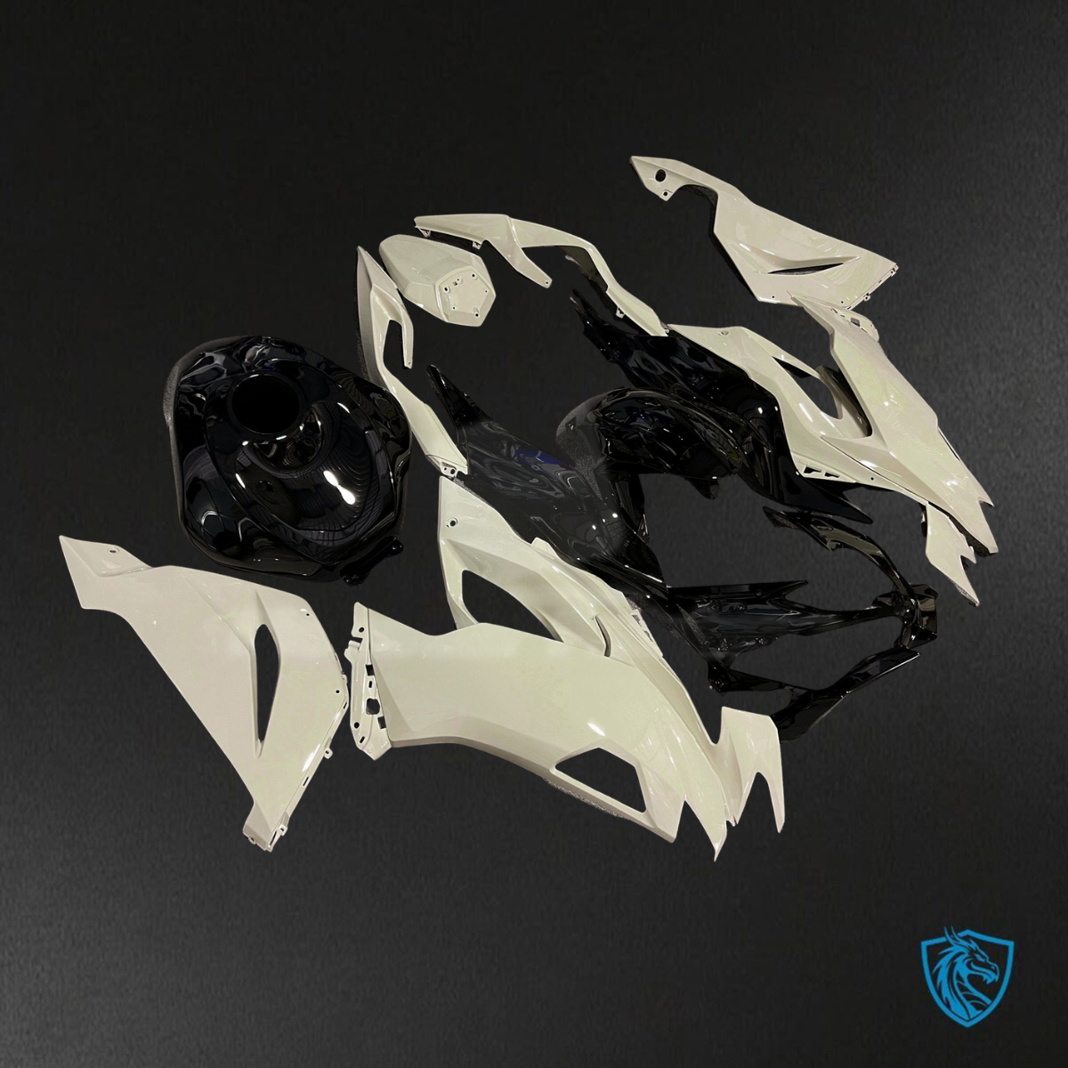 Kawasaki ZX6R (2019-2023) Gloss Desert Tan & Black - Custom ABS Fairing Kit