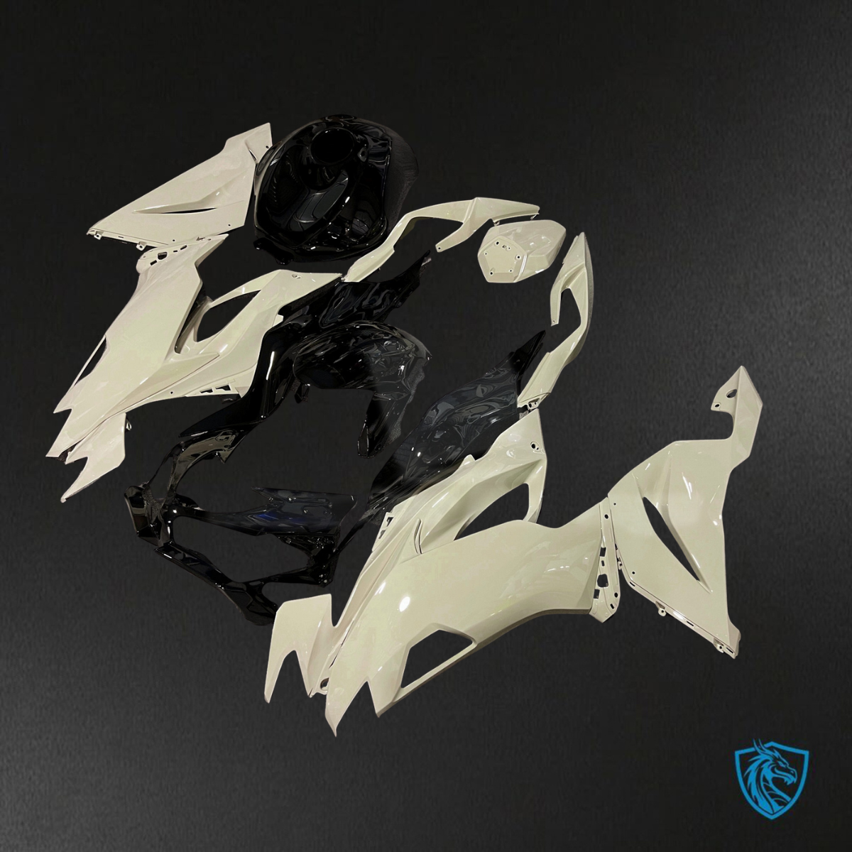 Kawasaki ZX6R (2019-2023) Gloss Desert Tan & Black - Custom ABS Fairing Kit