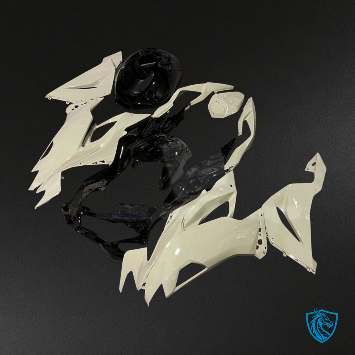 Kawasaki ZX6R (2019-2023) Gloss Desert Beige & Black Fairing Kit | ABS Bodywork