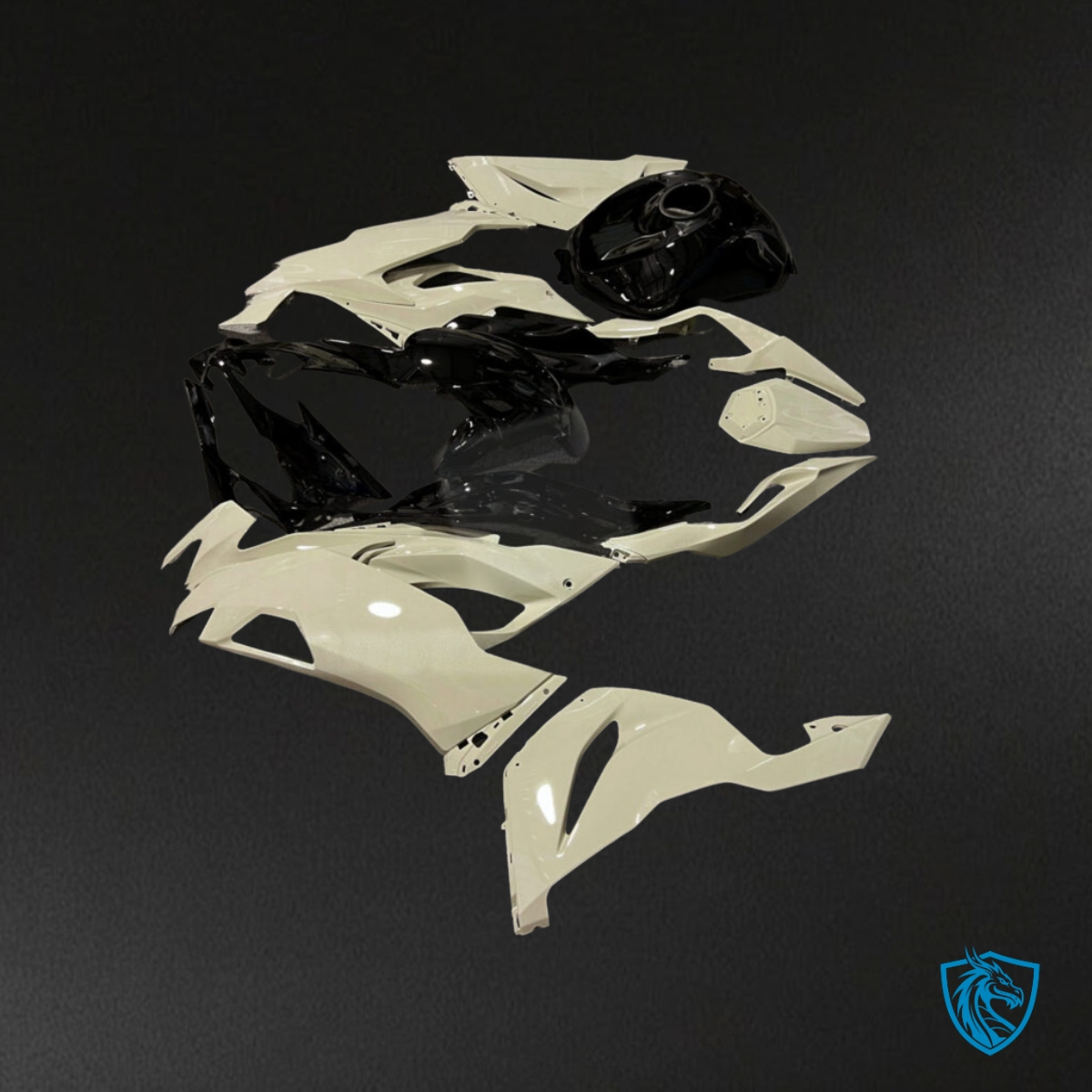 Kawasaki ZX6R (2019-2023) Gloss Desert Beige & Black Fairing Kit | ABS Bodywork