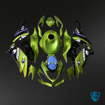 Kawasaki ZX6R (2019-2023) Lime, Green & Black Shark - MERGEment Motorcycle Fairings Kit