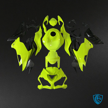 Kawasaki ZX6R (2019-2023) Gloss Neon Yellow Carbon Fiber - Custom ABS Fairing Kit