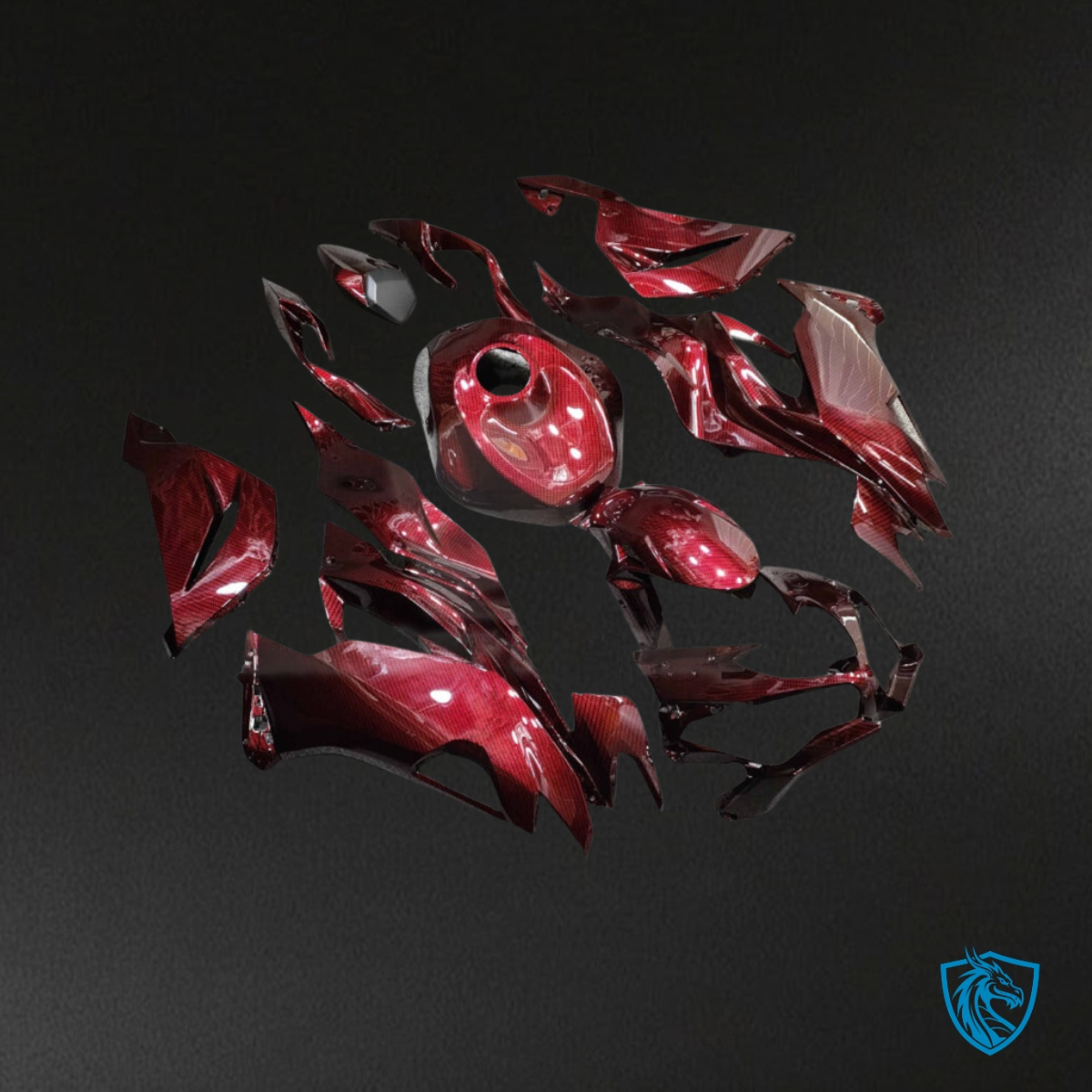 Kawasaki ZX6R (2019-2023) Gloss Dark Red Fairing Kit - Aftermarket ABS Bodywork