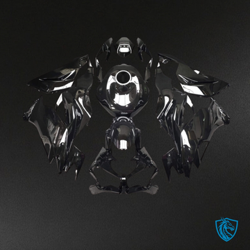 Kawasaki ZX6R (2019-2023) Gloss Metallic Black - MERGEment Motorcycle Fairings Kit