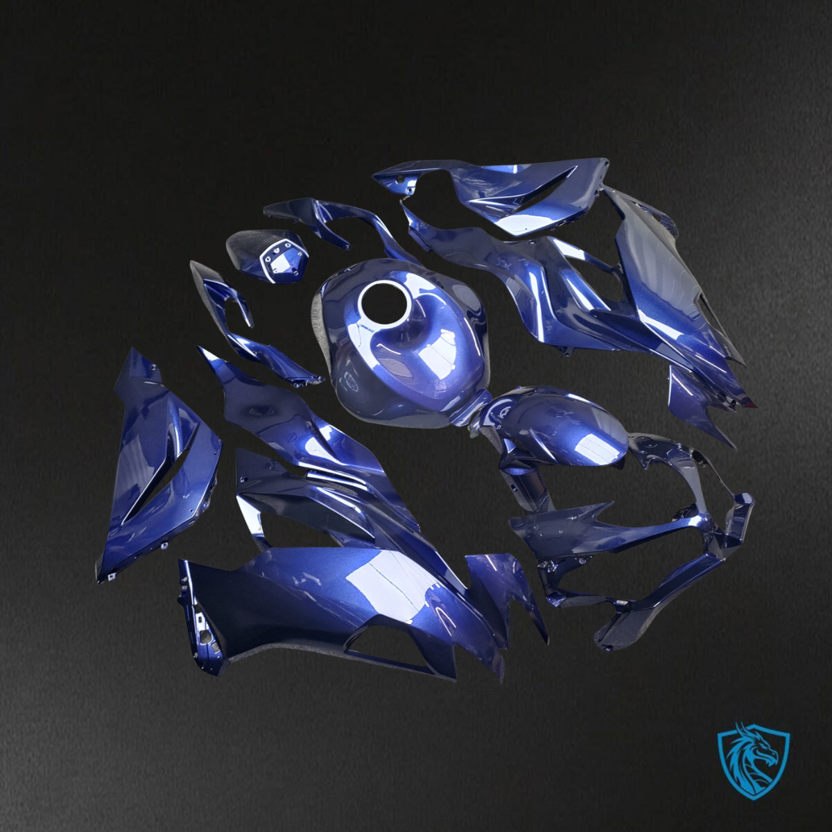 Kawasaki ZX6R (2019-2023) Gloss Midnight Blue ABS Bodywork - Fairings Kit