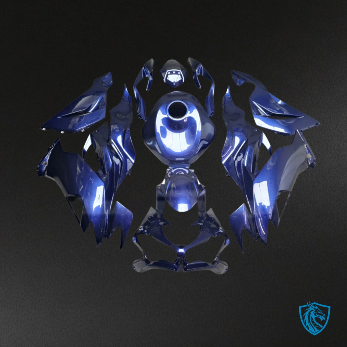Kawasaki ZX6R (2019-2023) Gloss Midnight Blue - MERGEment Motorcycle Fairings Kit