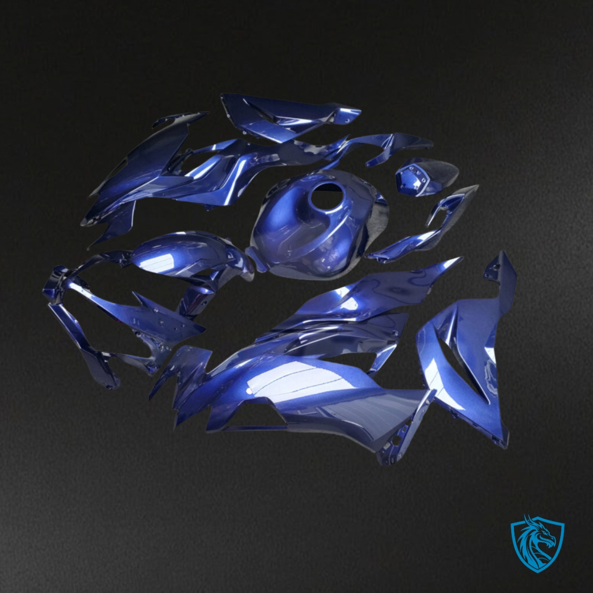 Kawasaki ZX6R (2019-2023) Gloss Midnight Blue - MERGEment Motorcycle Fairings Kit
