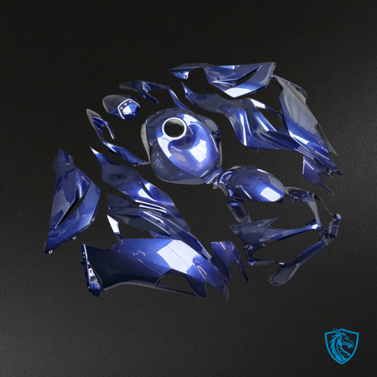 Kawasaki ZX6R (2019-2023) Gloss Midnight Blue - MERGEment Motorcycle Fairings Kit