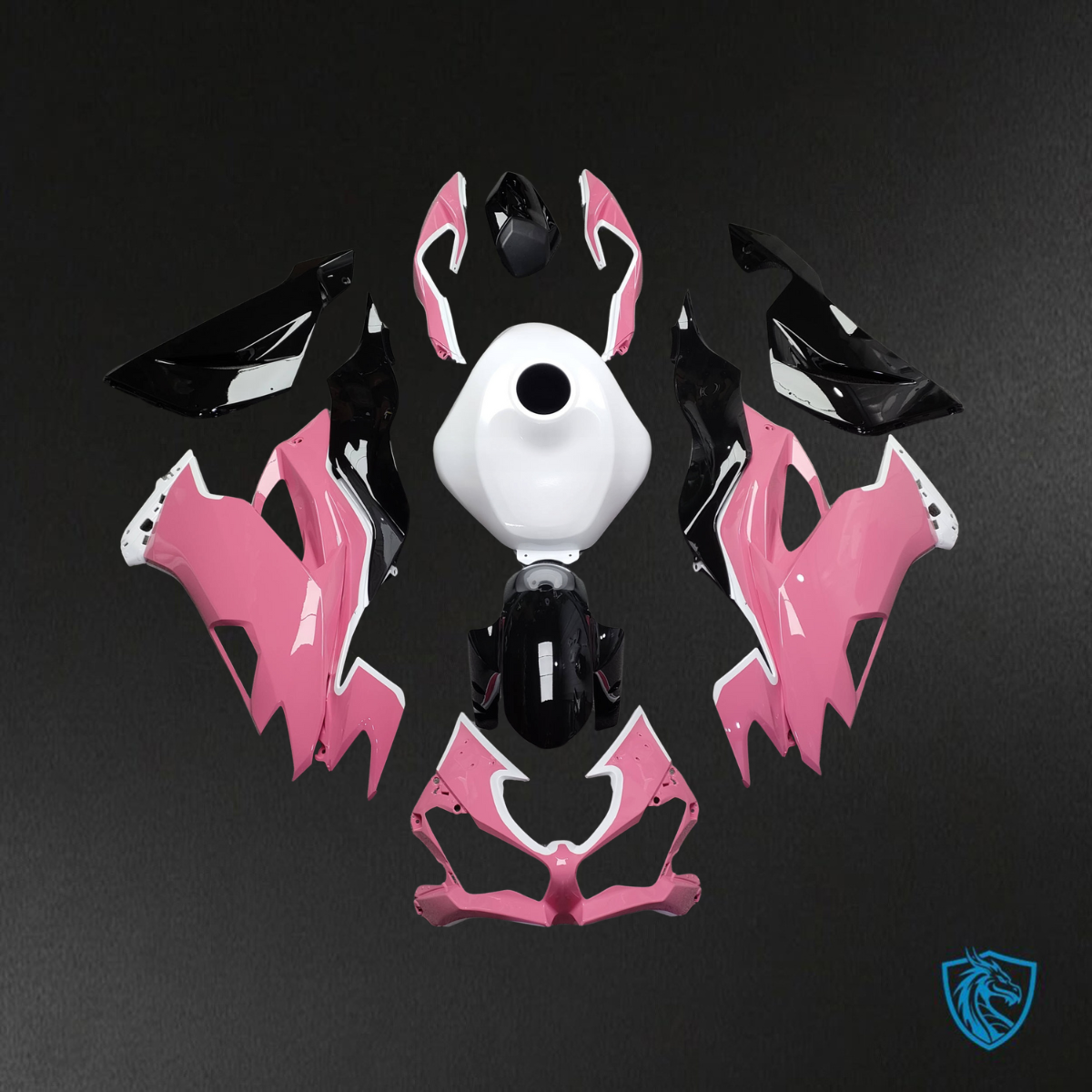 Kawasaki ZX6R (2019-2023) Gloss Pink, White & Black ABS Bodywork - Fairings Kit