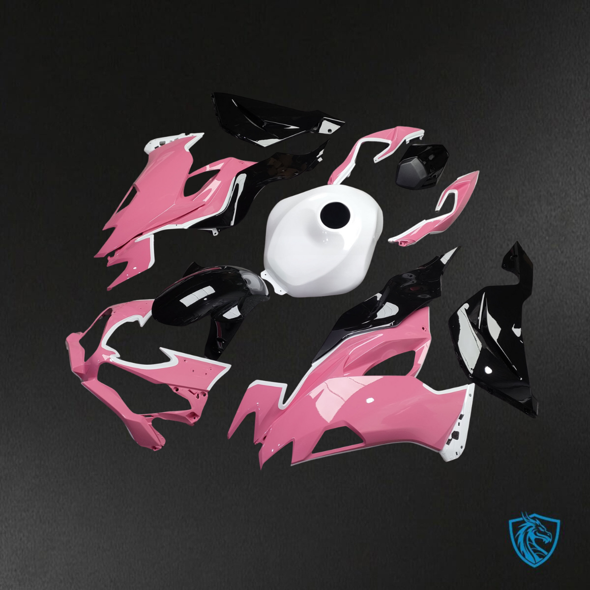 Kawasaki ZX6R (2019-2023) Gloss Pink, White & Black ABS Bodywork - Fairings Kit