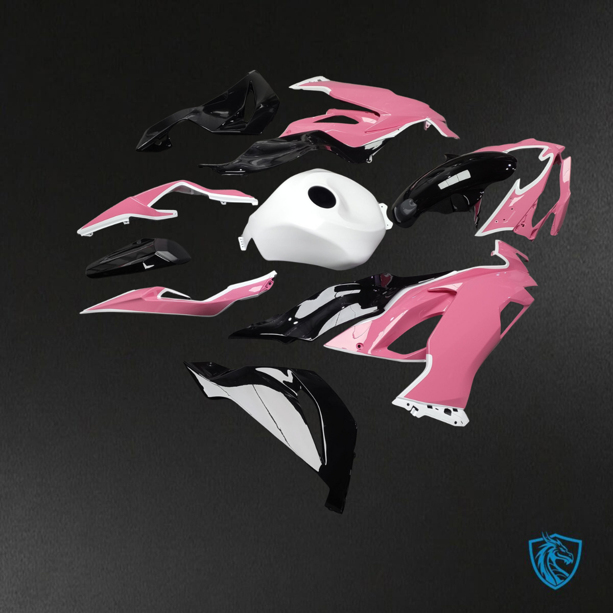 Kawasaki ZX6R (2019-2023) Gloss Pink, White & Black ABS Bodywork - Fairings Kit