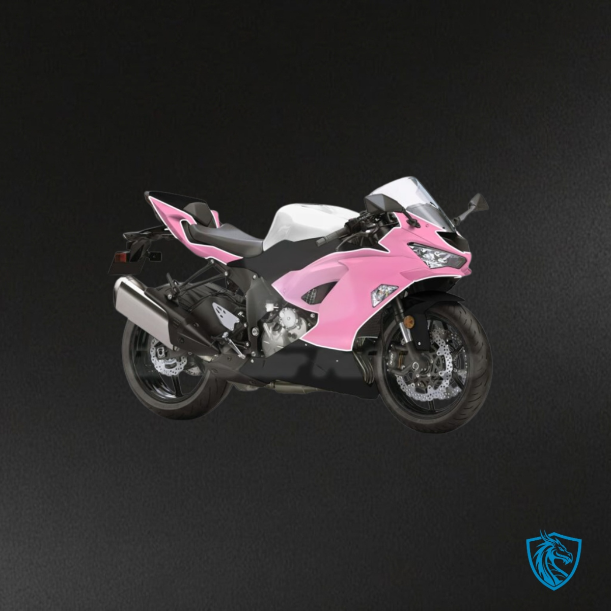 Kawasaki ZX6R (2019-2023) Gloss Pink, White & Black - Custom ABS Fairing Kit