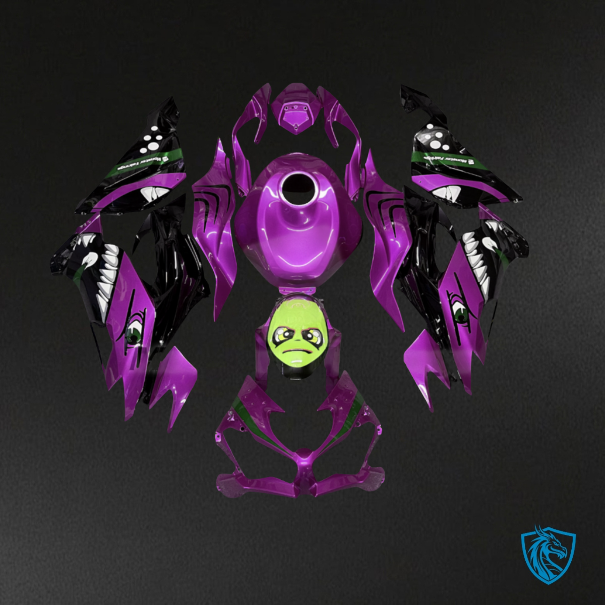 Kawasaki ZX6R (2019-2023) Gloss Purple Rossi Shark - MERGEment Motorcycle Fairings Kit