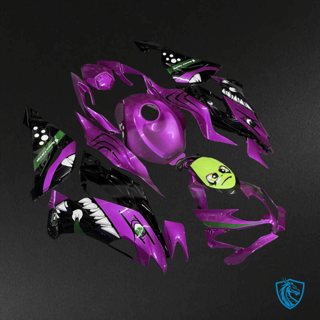 Kawasaki ZX6R (2019-2023) Gloss Purple Rossi Shark - MERGEment Motorcycle Fairings Kit