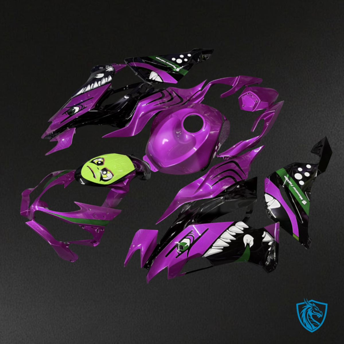 Kawasaki ZX6R (2019-2023) Gloss Purple Rossi Shark - MERGEment Motorcycle Fairings Kit