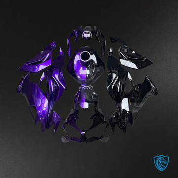 Kawasaki ZX6R (2019-2023) Gloss Purple & Black Split Fairings Kit - Aftermarket ABS Bodywork