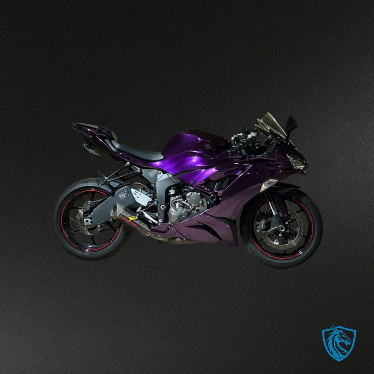 Kawasaki ZX6R (2019-2023) Gloss Purple & Black Split - MERGEment Motorcycle Fairings Kit