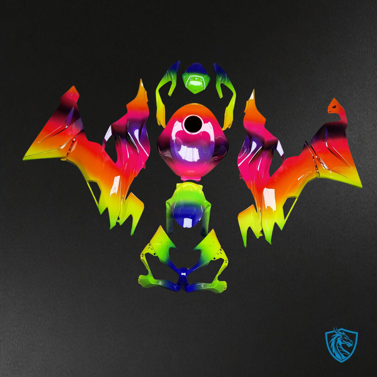 Kawasaki ZX6R (2019-2023) Gloss Rainbow - Replacement Motorcycle Fairings Kit