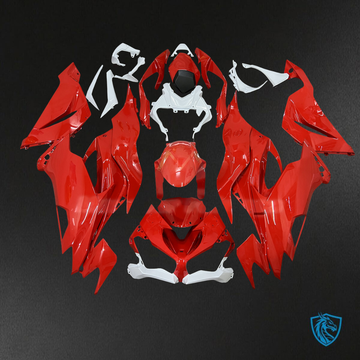 Kawasaki ZX6R (2019-2023) Gloss Red & White - Replacement Motorcycle Fairings Kit