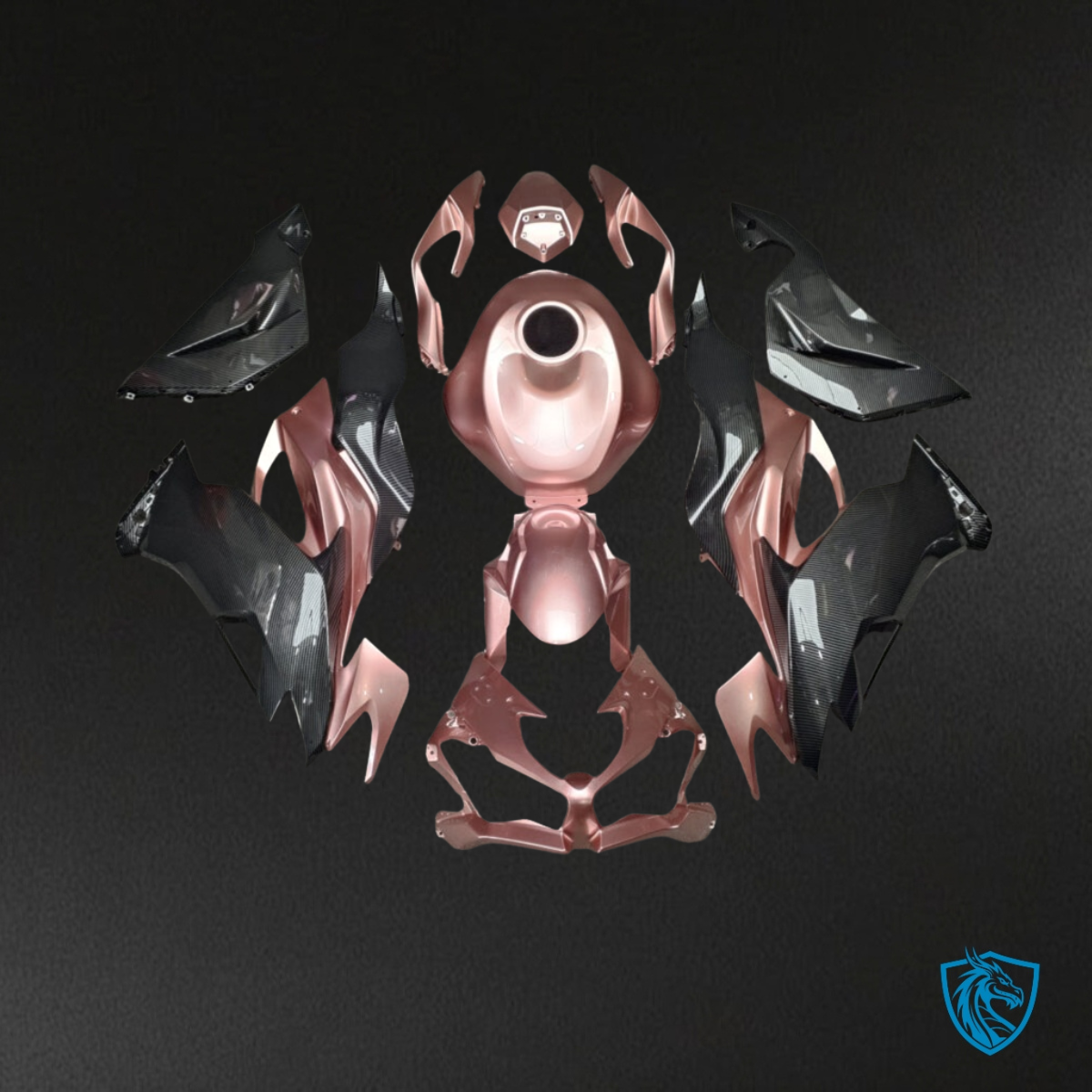 Kawasaki ZX6R (2019-2023) Gloss Pink & Black - MERGEment Motorcycle Fairings Kit