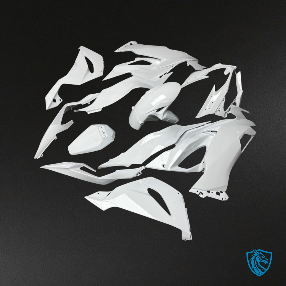 Kawasaki ZX6R (2019-2023) Gloss White - MERGEment Motorcycle Fairings Kit