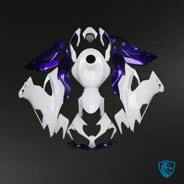 Kawasaki ZX6R (2019-2023) Gloss White & Purple ABS Fairing Kit | ABS Bodywork