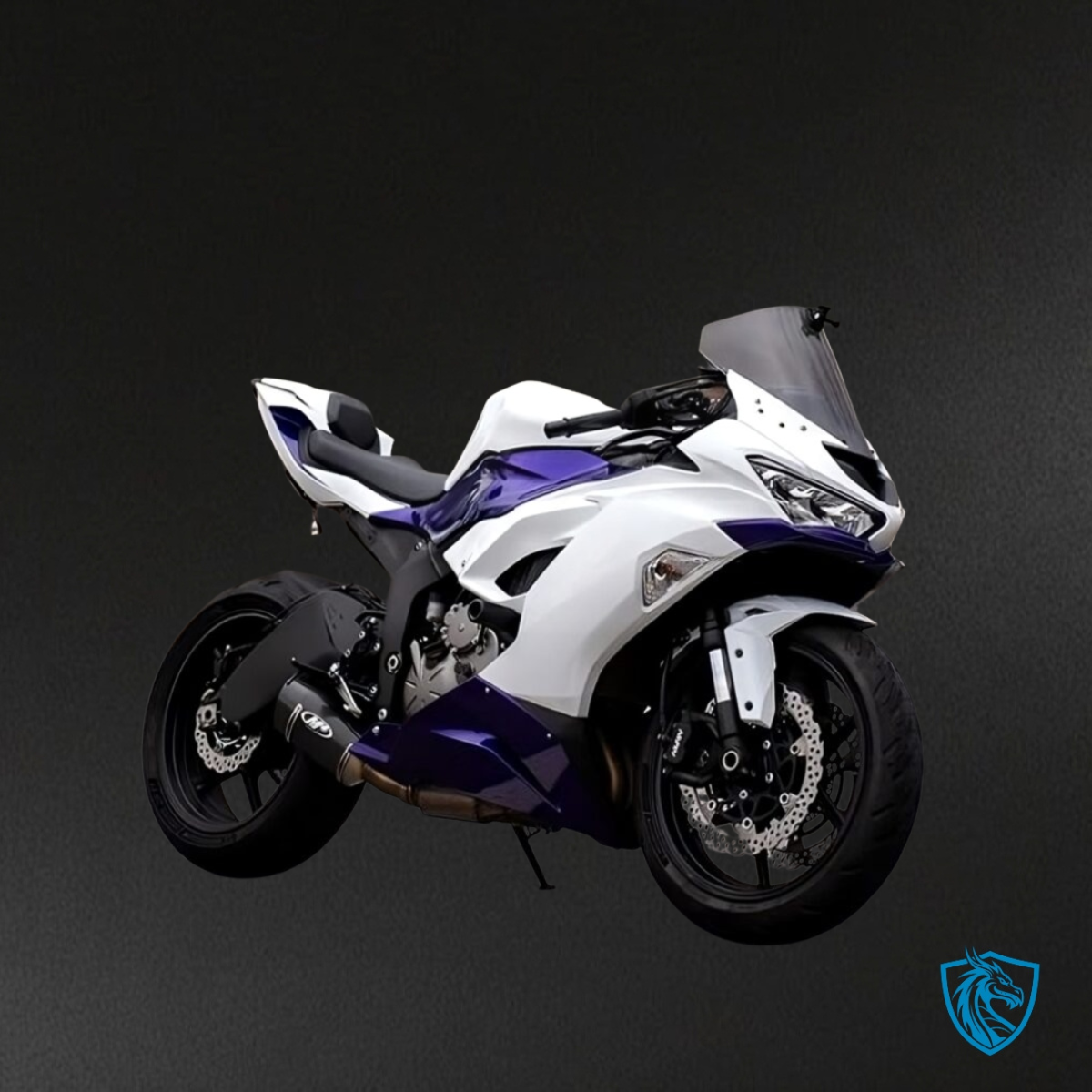 Kawasaki ZX6R (2019-2023) Gloss White & Purple ABS Fairing Kit | ABS Bodywork