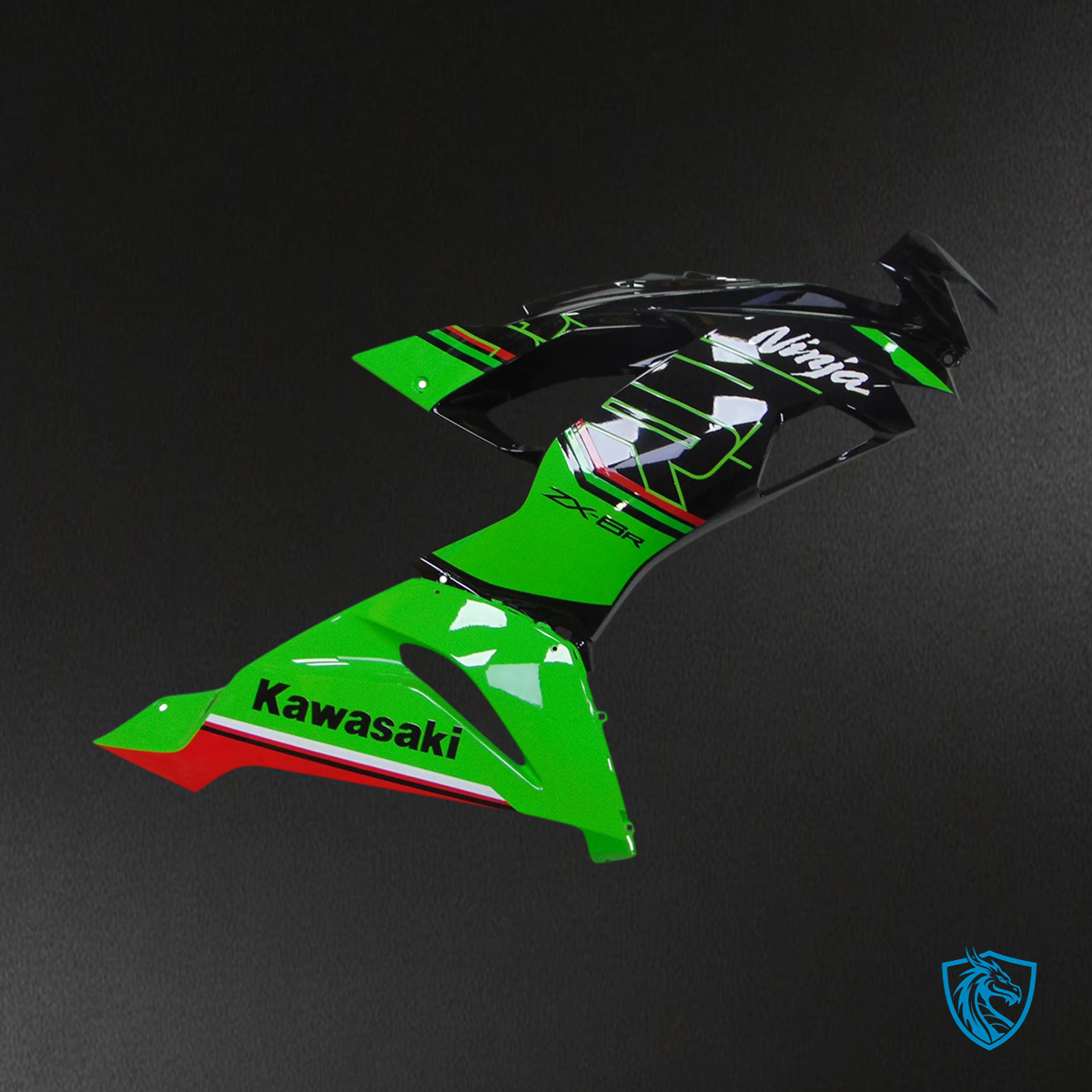 Kawasaki ZX6R (2019-2023) Green & Black - Fairing Kit