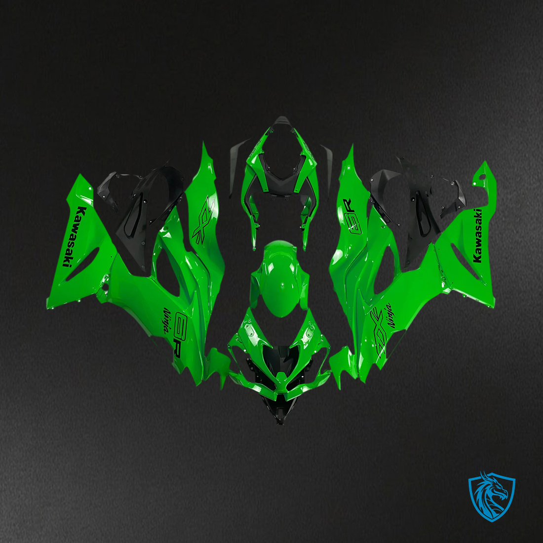 Kawasaki ZX6R (2019-2023) Green - Fairing Kit
