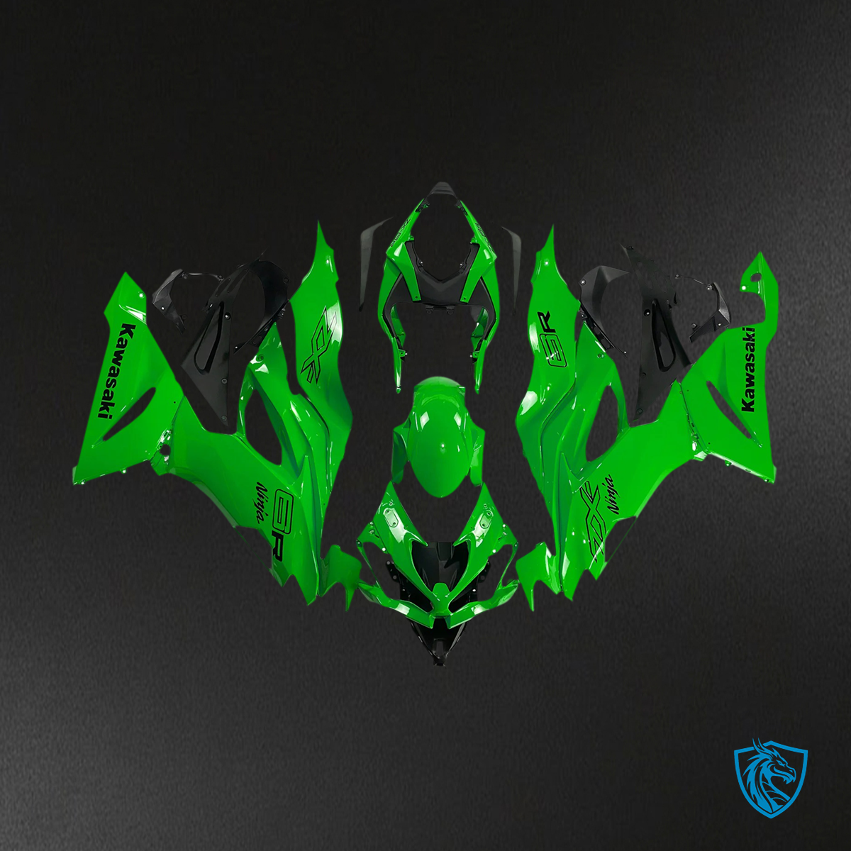 Kawasaki ZX6R (2019-2023) Green - Fairing Kit