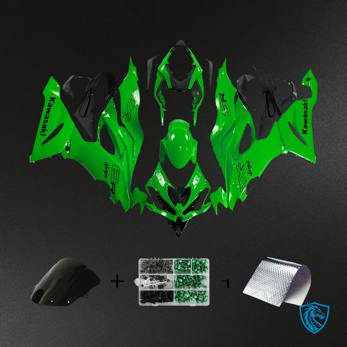 Kawasaki ZX6R (2019-2023) Green - Fairing Kit
