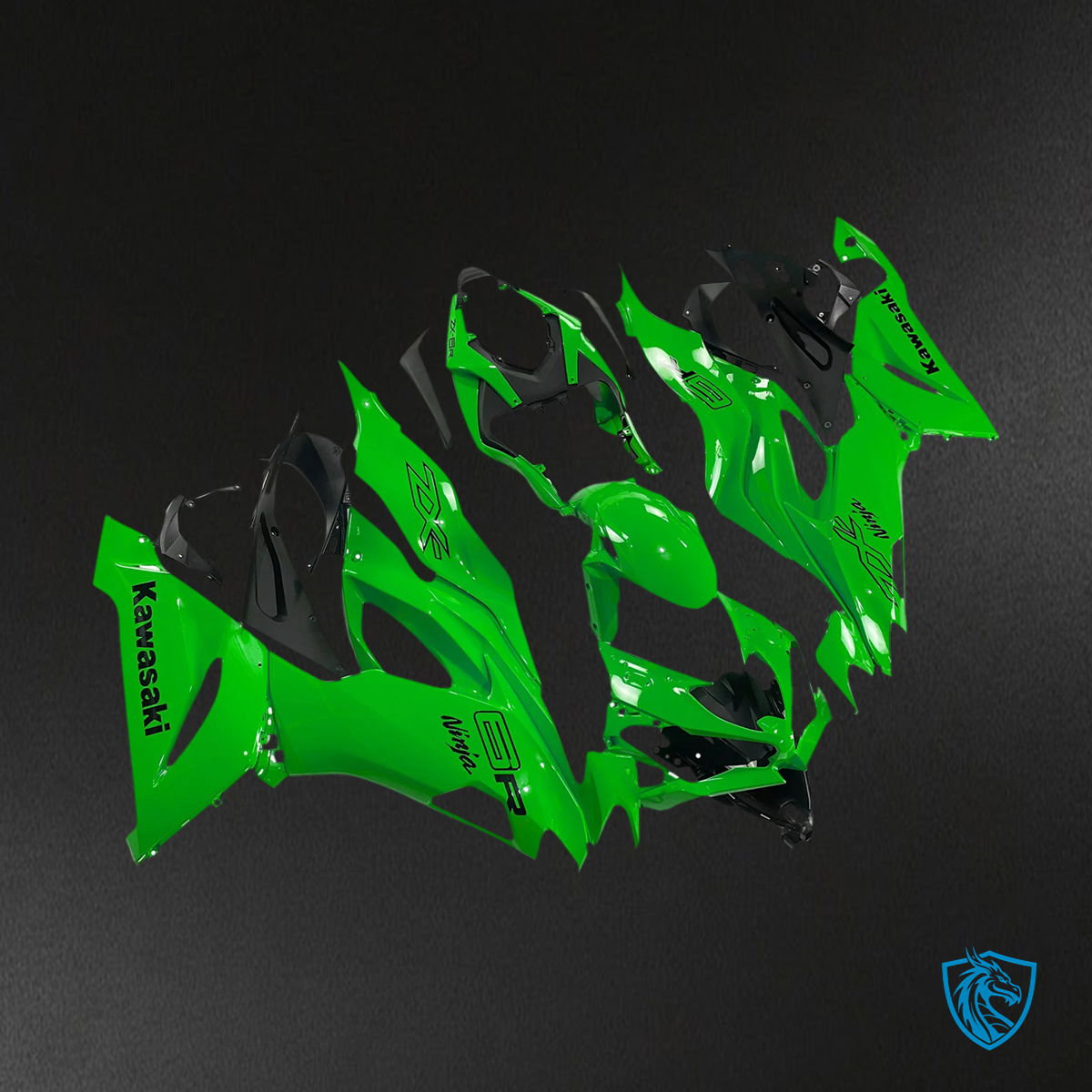 Kawasaki ZX6R (2019-2023) Green - Fairing Kit