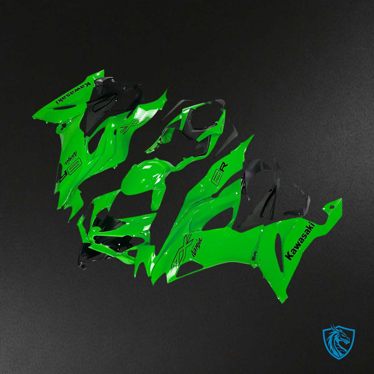 Kawasaki ZX6R (2019-2023) Green - Fairing Kit