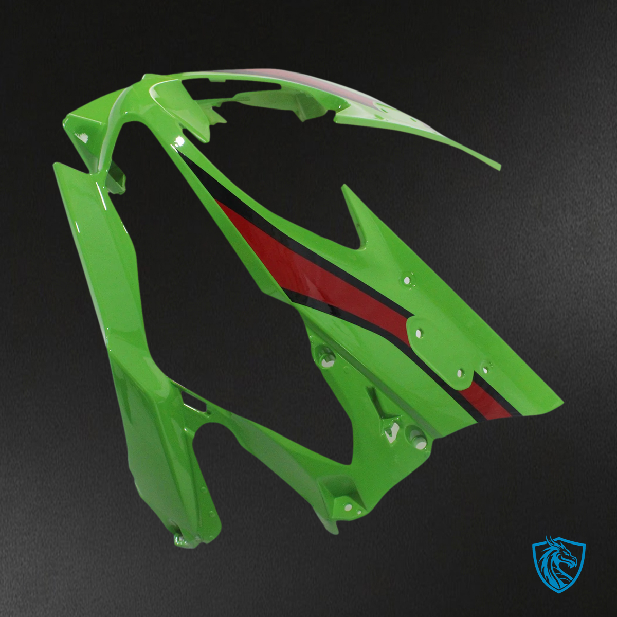 Kawasaki ZX6R (2019-2023) Green, Black & White - Fairing Kit