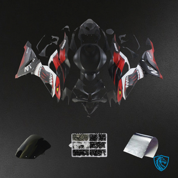 Kawasaki ZX6R (2019-2023) Matte Black & Red - Fairing Kit