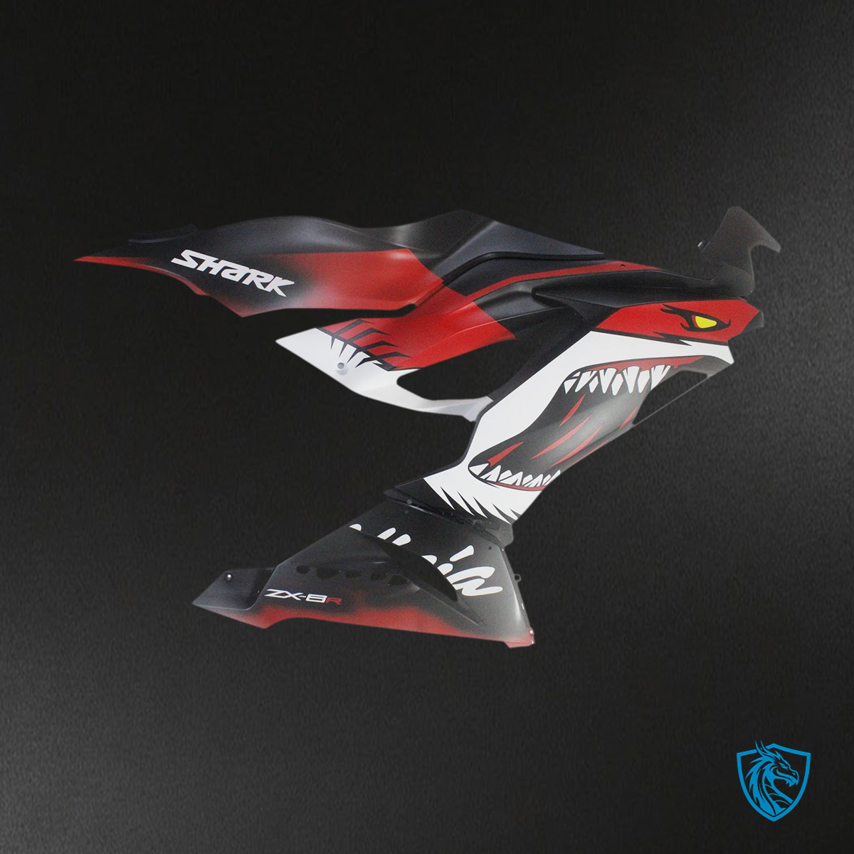 Kawasaki ZX6R (2019-2023) Matte Black & Red - Fairing Kit