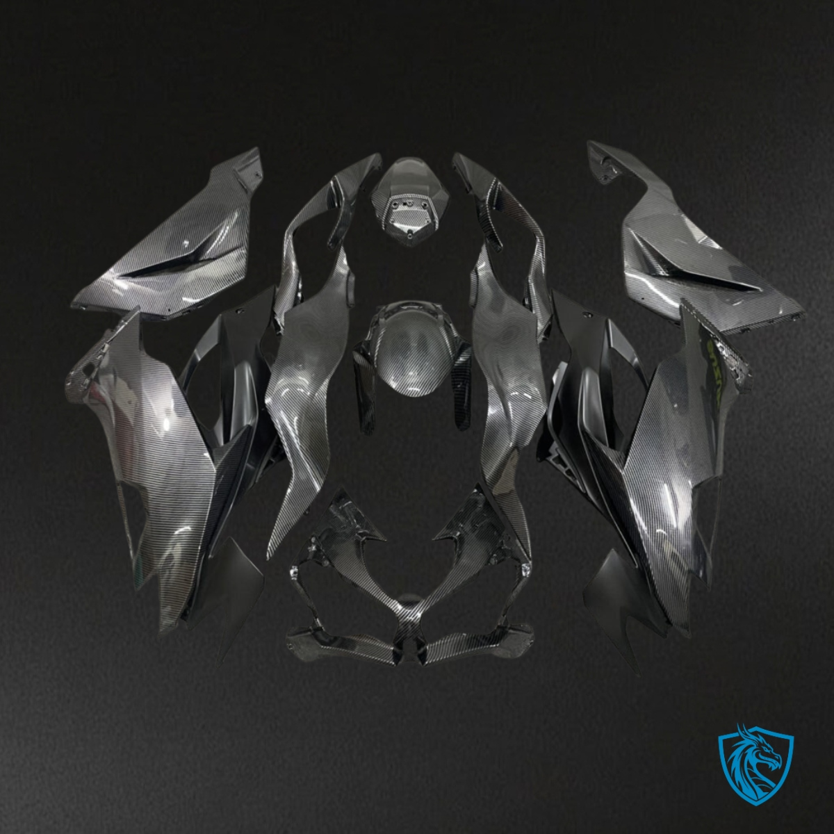 Kawasaki ZX6R (2019-2023) Matte Black Style Fairings Kit - Aftermarket ABS Bodywork